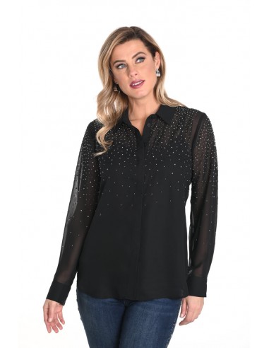 Frank Lyman blouse brillant noir à prix réduit toute l'année