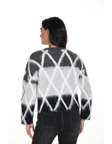 Frank Lyman knit top grey & black les ctes