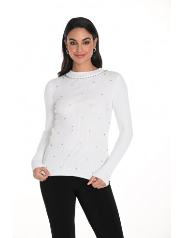 Frank Lyman knit top- blanc pas cher