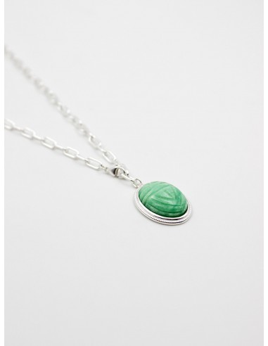 Collier scarabée argent chrysoprase - LOUISE Jusqu'à 80% De Réduction