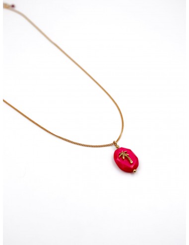 Collier palmier calcédoine rose - CARLA s'inspire de l'anatomie humaine